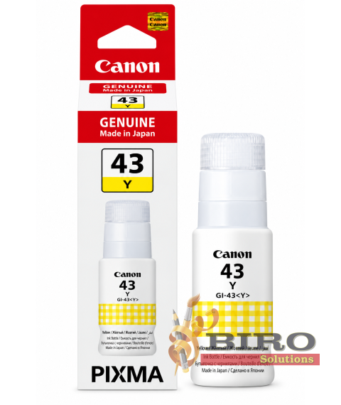 Cerneală Canon GI-43Y Yellow, 60 ml, pentru PIXMA G540 / G640