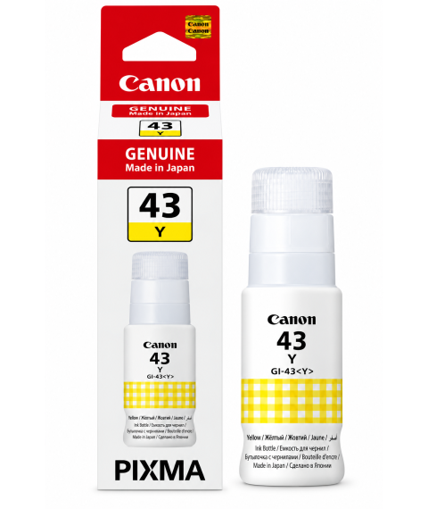 Cerneală Canon GI-43Y Yellow, 60 ml, pentru PIXMA G540 / G640
