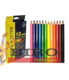 Creioane colorate MARCO Superb Writer Jumbo 4400, 12 culori, hexagonale