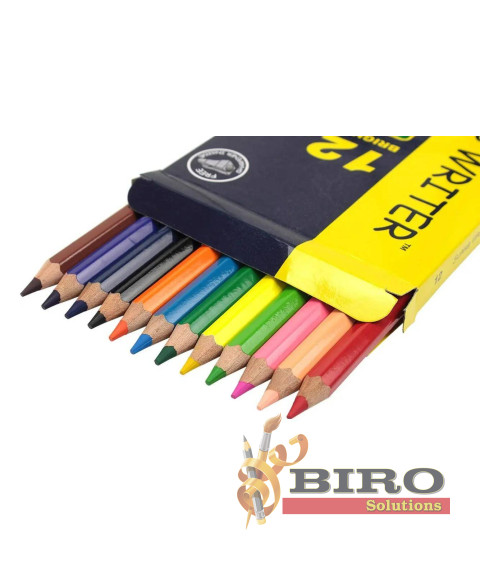 Creioane colorate MARCO Superb Writer Jumbo 4400, 12 culori, hexagonale