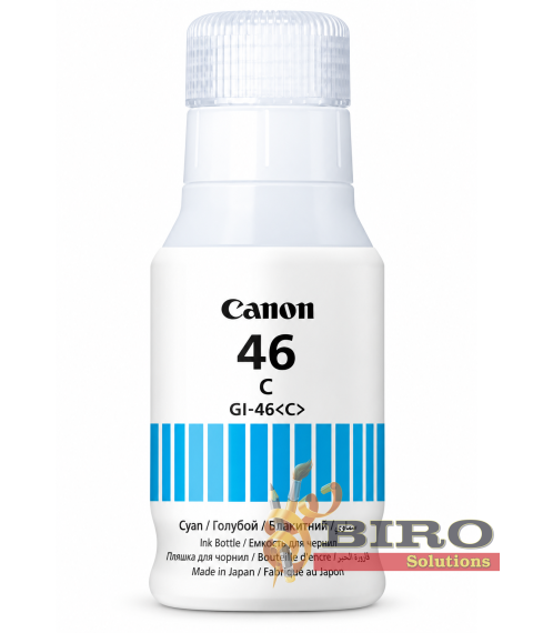 Cerneală Canon GI-46C Cyan, 135 ml, pentru MAXIFY GX3040 / GX4040 / GX5040 / GX6040 / GX7040