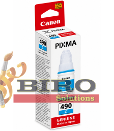 Cerneală Canon GI-490C Cyan, 70 ml, pentru PIXMA G1400 / G1410 / G2400 / G2410 / G3400 / G3410 / G4000