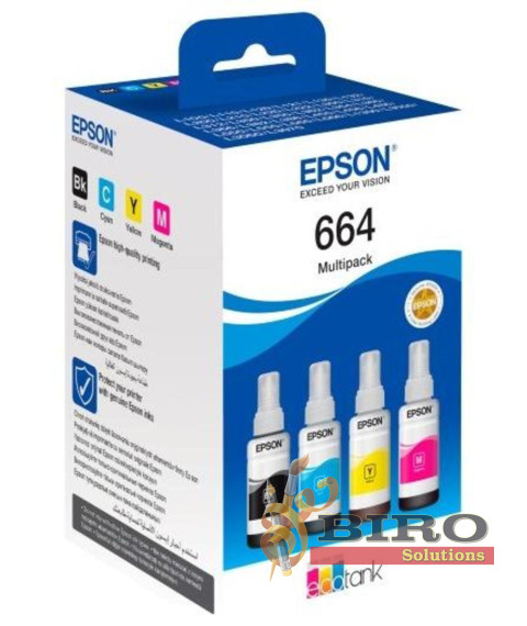 Чернила Epson T66464A CMYK MultiPack для L100/110/120/130/132/200/210/220, 4 × 70 мл