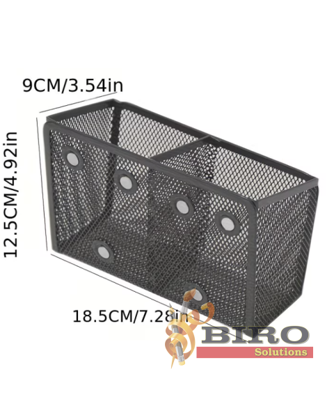 Suport magnetic din plasă, 2 compartimente, metalic
