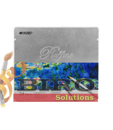 Creioane colorate MARCO Raffine, 24 culori, în penar metalic, 7100-24TN