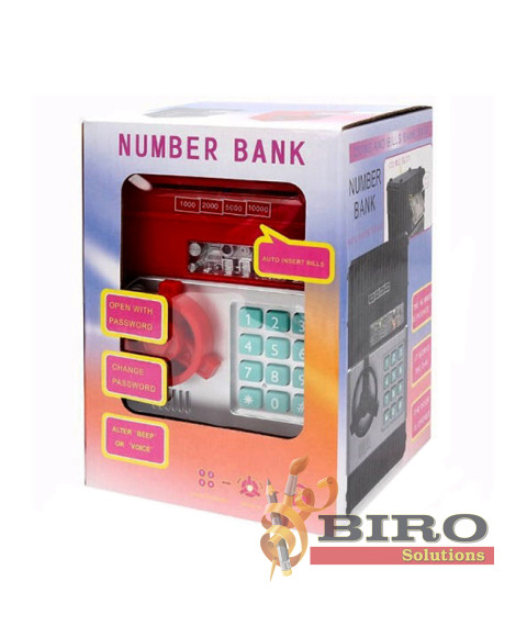 Pușculiță cu cod Seif roșie, 881506, cod 472043