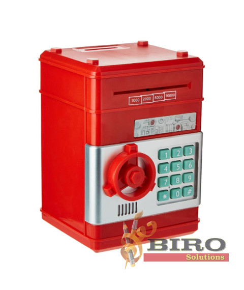 Pușculiță cu cod Seif roșie, 881506, cod 472043