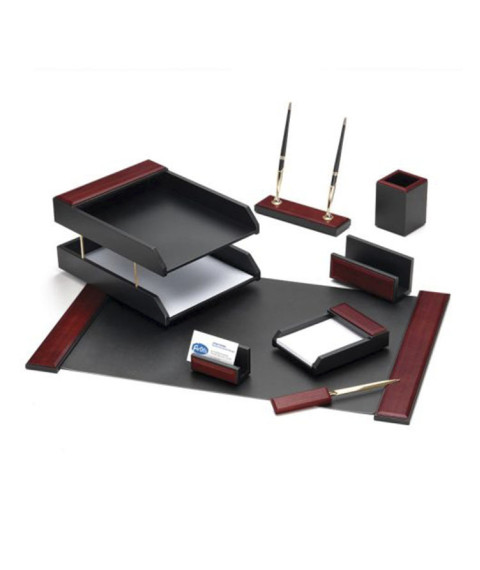 Set de birou 8 obiecte din lemn FOROFIS