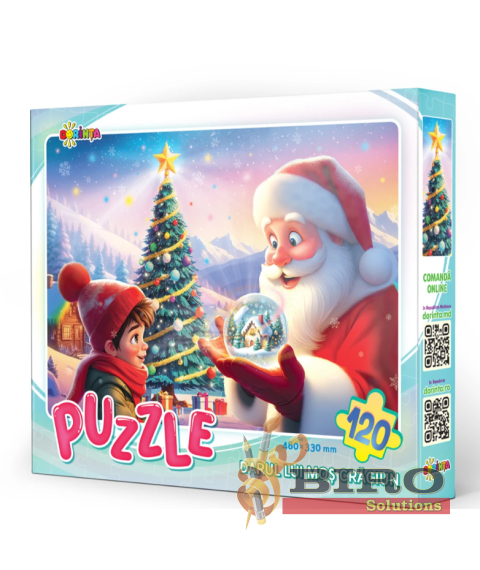 Puzzle 120 piese „Darul lui Moș Crăciun”