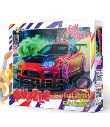 Puzzle 120 piese „Neon Street. Red Lightning”