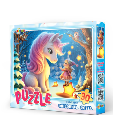 Puzzle 30 piese „Unicornul Rozel”
