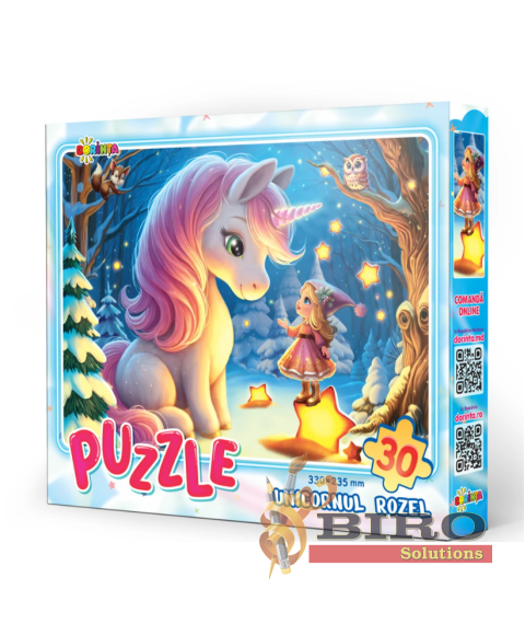 Puzzle 30 piese „Unicornul Rozel”
