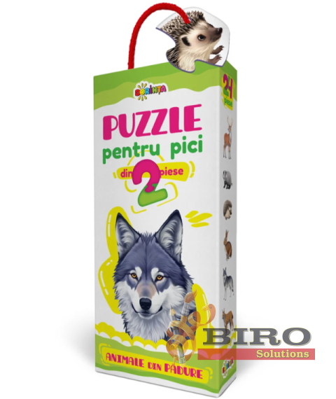 Puzzle 2 piese „Animale din Pădure”
