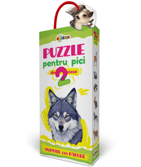 Puzzle 2 piese „Animale din Pădure”