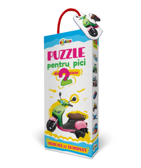 Puzzle 2 piese „Mijloace de Transport”