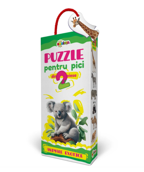 Puzzle 2 piese „Animale Exotice”