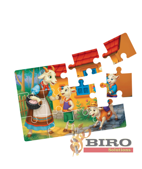 Puzzle 4 în 1 „Capra cu trei iezi”