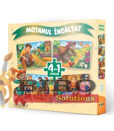 Puzzle 4 în 1 „Motanul Încălțat”