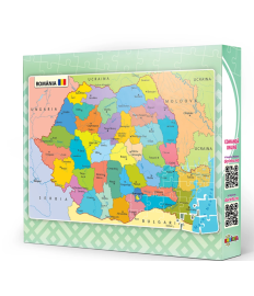 Puzzle 120 piese „Harta României”