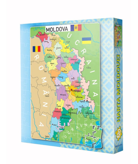 Puzzle 120 piese „Harta Moldovei”