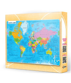 Puzzle 120 piese „Harta Lumii”