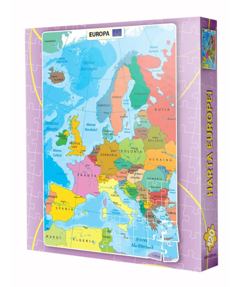 Puzzle 120 piese „Harta Lumii”