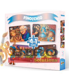 Puzzle 4 în 1 „Pinocchio”