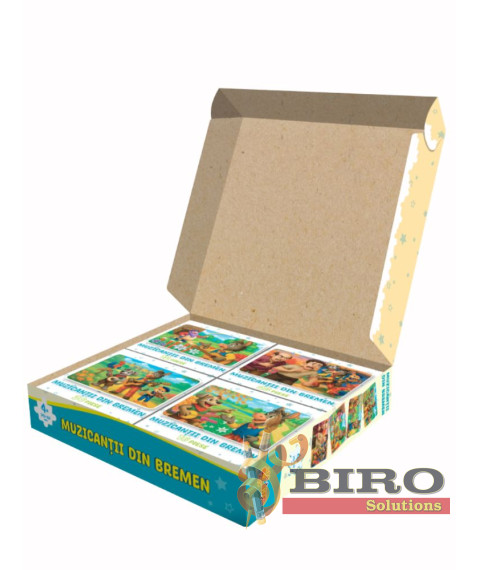 Puzzle 4 în 1 „Muzicanții din Bremen”