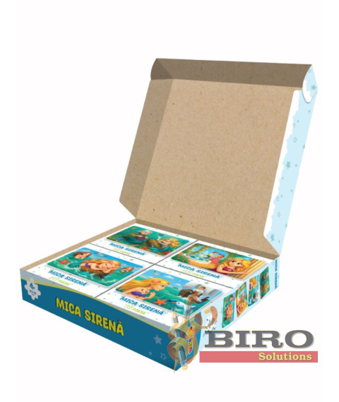 Puzzle 4 în 1 „Mica Sirenă”
