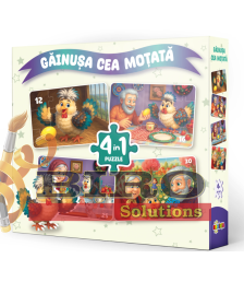 Puzzle 4 în 1 „Găinușa cea Moțată”