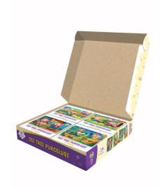 Puzzle 4 în 1 „Cei trei purceluși”
