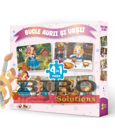 Puzzle 4 în 1 „Bucle Aurii și Urșii”