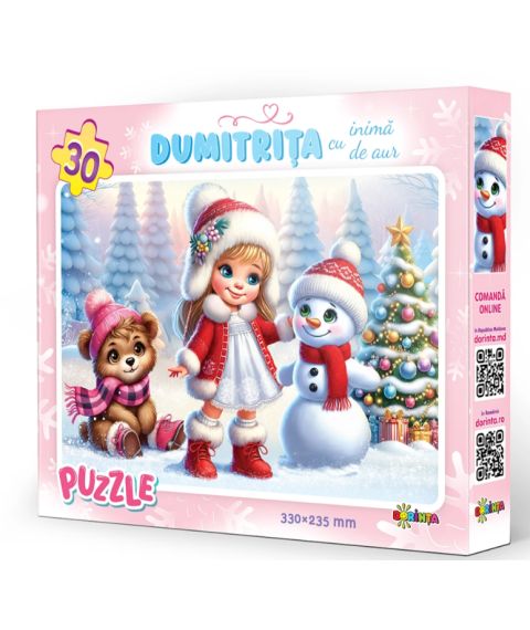 Puzzle 30 piese „Dumitrița cu Inima de Aur
