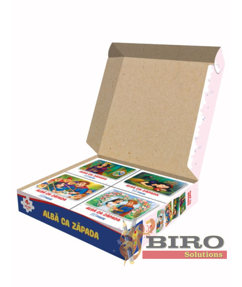 Puzzle 4 în 1 „Albă ca Zăpada”