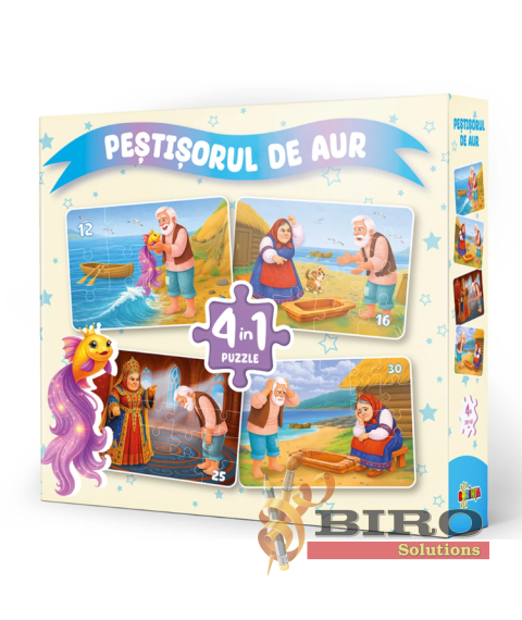 Puzzle 4 în 1 „Peștișorul de Aur”