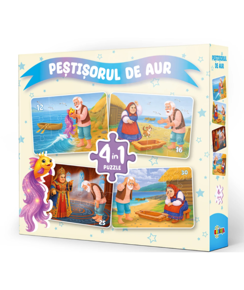 Puzzle 4 în 1 „Peștișorul de Aur”
