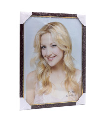 Ramă foto A3, plastic, lemn roșu cu margine aurită, art. 078