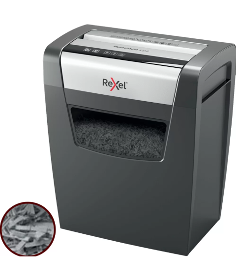 Distrugător documente REXEL Momentum X312 P3, 12 foi, 23 L, Cross Cut
