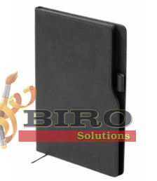 Agendă nedatată STYLO, 13 × 21 cm, 96 foi, negru