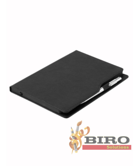 Agendă nedatată STYLO, 13 × 21 cm, 96 foi, negru