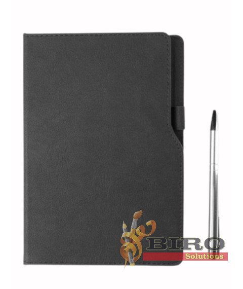 Agendă nedatată STYLO, 13 × 21 cm, 96 foi, negru