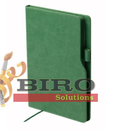 Agendă nedatată STYLO, 13 × 21 cm, 96 foi, verde