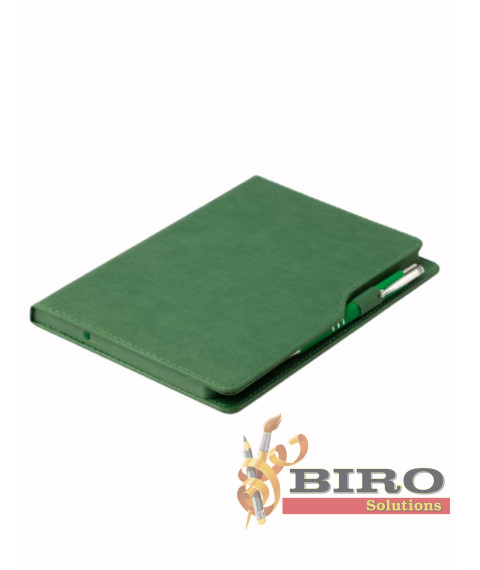 Agendă nedatată STYLO, 13 × 21 cm, 96 foi, verde