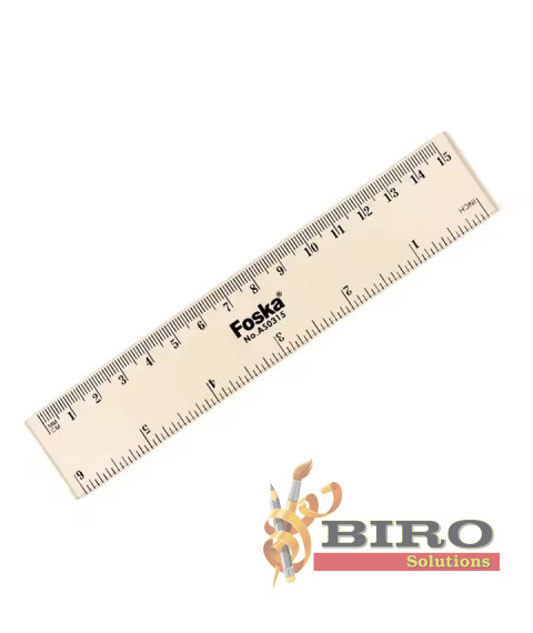 Riglă transparentă din plastic, 15 cm, Foska AS0315