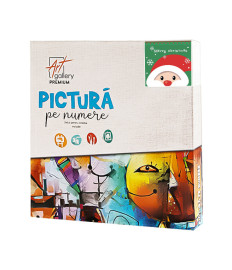 Pictură pe numere 20×20 cm Crăciun fericit!