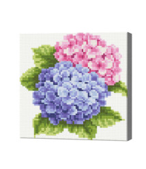Mozaic cu diamante „Hortensii”, 20 × 20 cm