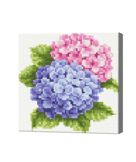 Mozaic cu diamante „Hortensii”, 20 × 20 cm