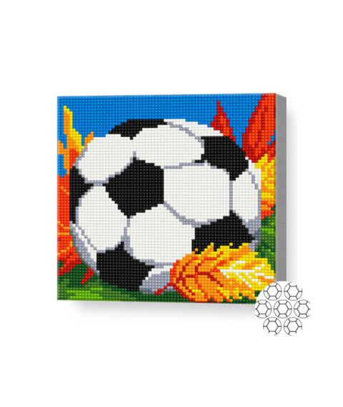 Mozaic cu diamante „Balon de fotbal”, 20 × 20 cm
