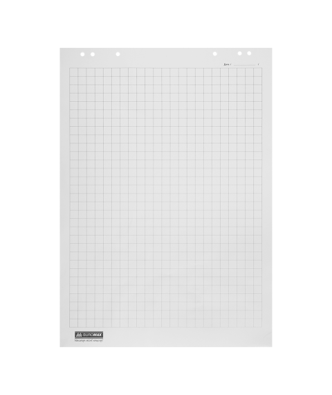 Bloc de hârtie pentru flipchart JOBMAX, 64 × 90 cm, pătrățele, 10 foi, 70 g/m²