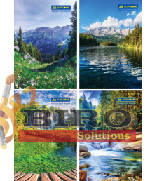 Registru A4 NATURA, 96 foi, pătrățele, cu copertă tare laminată BUROMAX